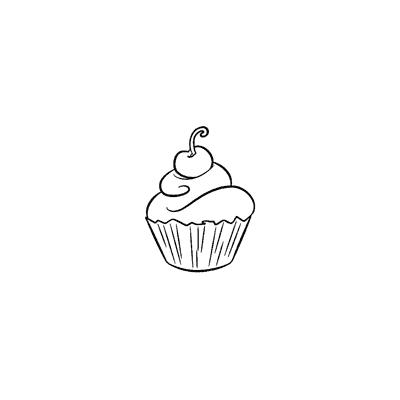 Impronte d’Autore Unmounted Rubber Stamp - Cupcake